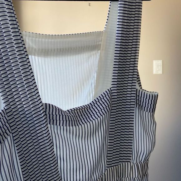 Maeve Anthropologie Darcy Striped Maxi dress with Bow SZ 10 - Picture 6 of 13